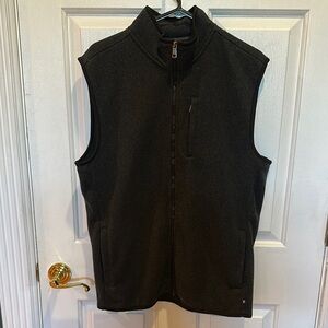 Chaps Black Men's Fleece Zip Vest